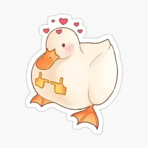 Funny Duck Baby Duck Wonderful Duck Cartoon Chaos Sticker – Durable Vinyl Decal
