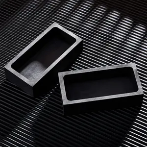 2 Pieces Graphite Ingot Mould Crucible Mould for Casting Gold Silver Metal Aluminum Copper Brass Melting Refining (4 x 2 x 1 Inch)