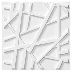 LooYee 24 Pack Decorative 3D Wall Panels, 19.7''x19.7'' Accent Texture  Home Wall Panels for Interior Wall Decor, Wall Covering Panles for Living Room Gaming Room Bedroom TV Background Cover 64 Sq.Ft White