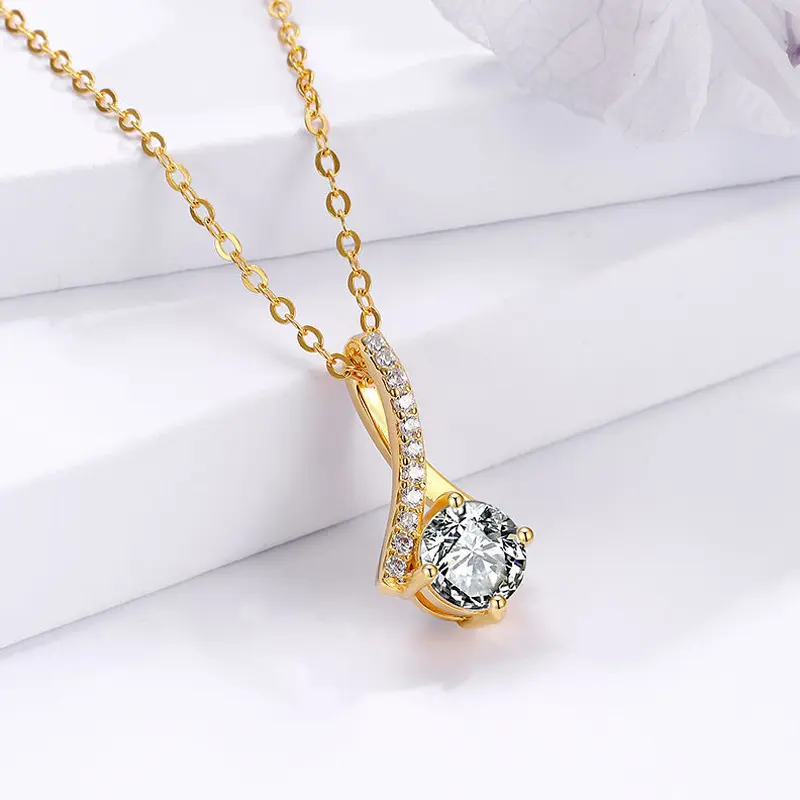 Gold pendant+stainless steel chain