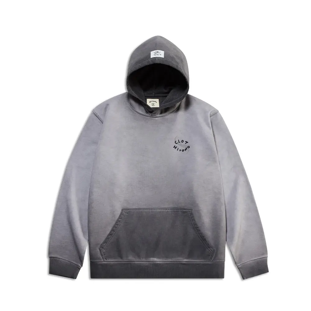 Hirono × CLOT-Yin-yang Hoodie Gradient Grey clothes