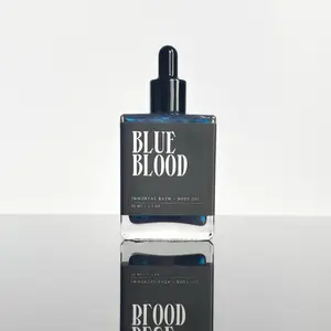 Blue Blood | Lestat Inspired Immortal Bath + Body Oil | 1.7 oz Scented Shimmer Oil | Scent: Clove + Smoke + Pink Pepper + Vanilla + Chestnut