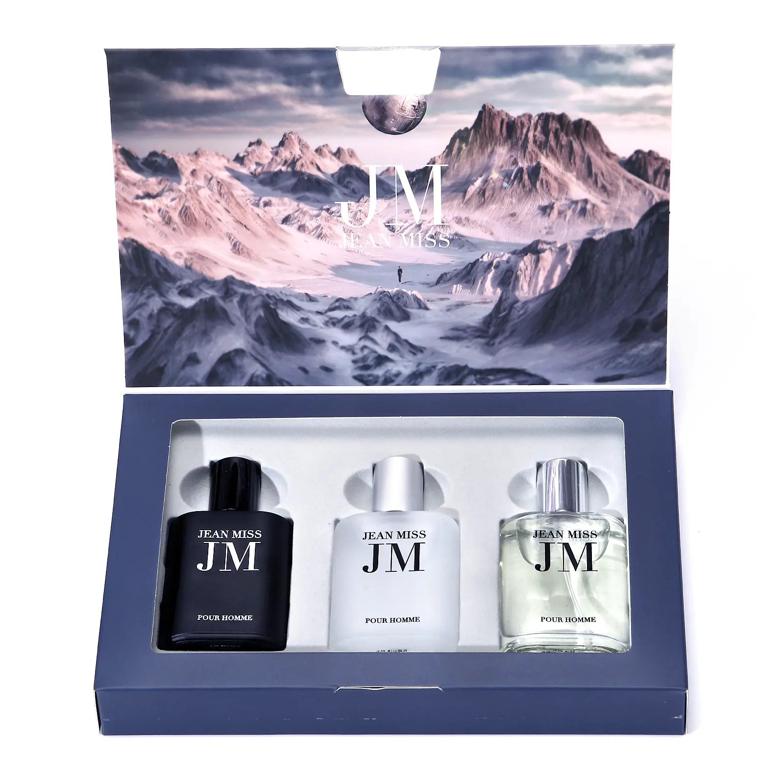 Men's Eau De Toilette Spray Gift Box, Lasting Fragrance, 3Different Flavors, Perfect For Holiday Gifts, Dates, Everyday Life,Parties 3 Piece Set