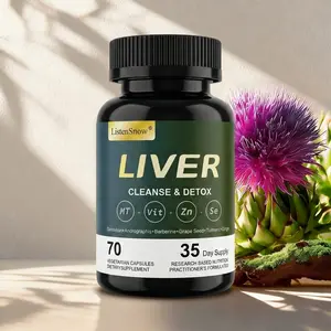 ListenSnow Liver Cleanse Liver Support Supplement for Detox & Cleanse with Milk Thistle,  -70 Capsules