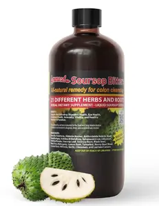 Amenazel Organic Soursop Bitters 16 fl oz All Natural Remedy for Colon Cleansing with 21 Different Herbs and Roots
