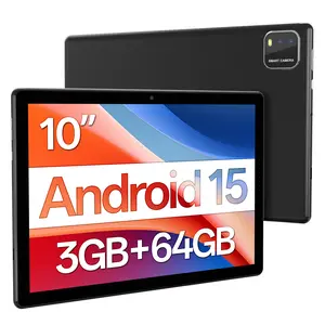 Tablet 10.1 Inch, Android 15 Tablet 3GB RAM, 64GB ROM, 4-Core Tablet PC, 6000mAh Battery, 5G Wifi, 2MP+8MP Dual Camera, Perfect for Christmas gifts