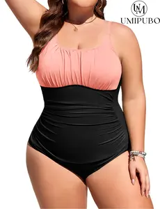 UMIPUBO Shop Plus Size Bathing Suit for Women Tummy Control One Piece Swimsuit Push Up Modest Swim Suits Adjustable Straps L-4XL #Summervibes