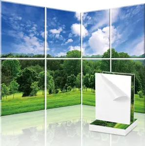 Decorative Acoustic Wall Panels 8 Pack, 48“x32” Art Sound Absorbing Panels, Soundproof Foam Panels for Bedroom, Home Theater, Studio, Office - Green Trees