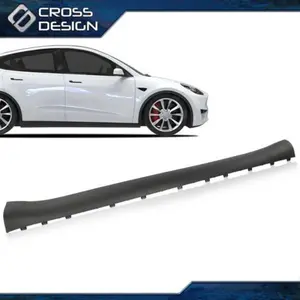CROSSDESIGN Fit For Tesla Model Y Right Molding Skirt Lower Rocker Cover 1497740-00-B