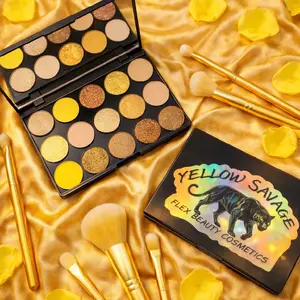 YELLOW SAVAGE, 15 Pan PRE-DESIGNED Eyeshadow Palette