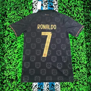 25 26 Portugal National Team Special Edition Black CR.7  Cool Jersey