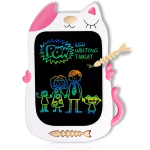 Drawing Doodle Board Toys for 3 4 5 6 7 Year Old Girls Boys Gifts, LCD Writing Tablet and Scribble Board Learning Toy for Kids, Birthday Gift for Toddler - Pink White…