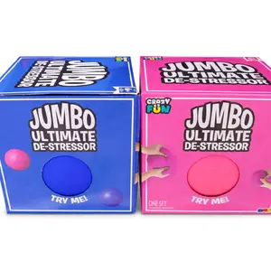 Viral Crazy Fun Jumbo Ultimate De-Stressor - Large Stress Relief Toy in Blue & Pink - Try Me! - One Set