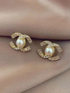 Elegant Pearl Stud Earrings for Women, Fashionable Cross Design, Perfect for Daily Wear, Dates & Events, Versatile Accessory, High Quality Earrings