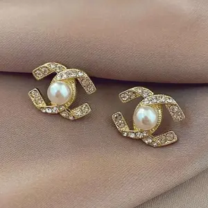 Elegant Pearl Stud Earrings for Women, Fashionable Cross Design, Perfect for Daily Wear, Dates & Events, Versatile Accessory, High Quality Earrings