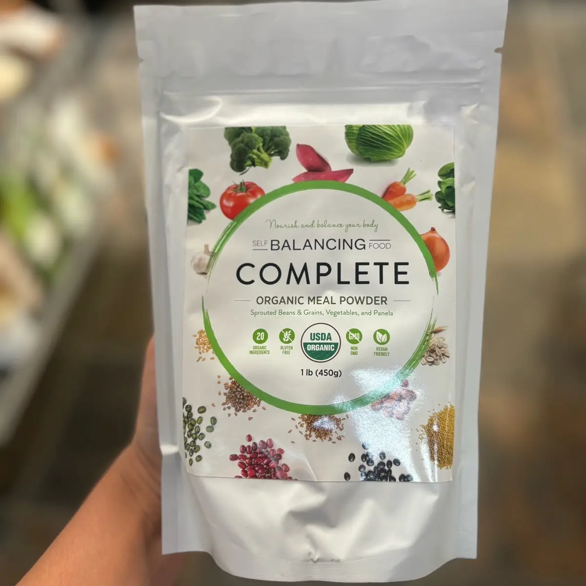 Organic Meal Powder: Sprouted grains & veggie Powder