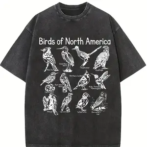 Birds of North America T-Shirt, Vintage 90s Wildlife Graphic Tee, Retro Bird Lover Shirt, Animal Lover Gift, Y2K Forestcore Nature Top