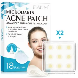 Elaimei Micro Needle Acne Patch (18 Sheets), Lightweight Breathable Hydrocolloid Pimple Care, Suitable for Oily Skin, Covers Blemishes