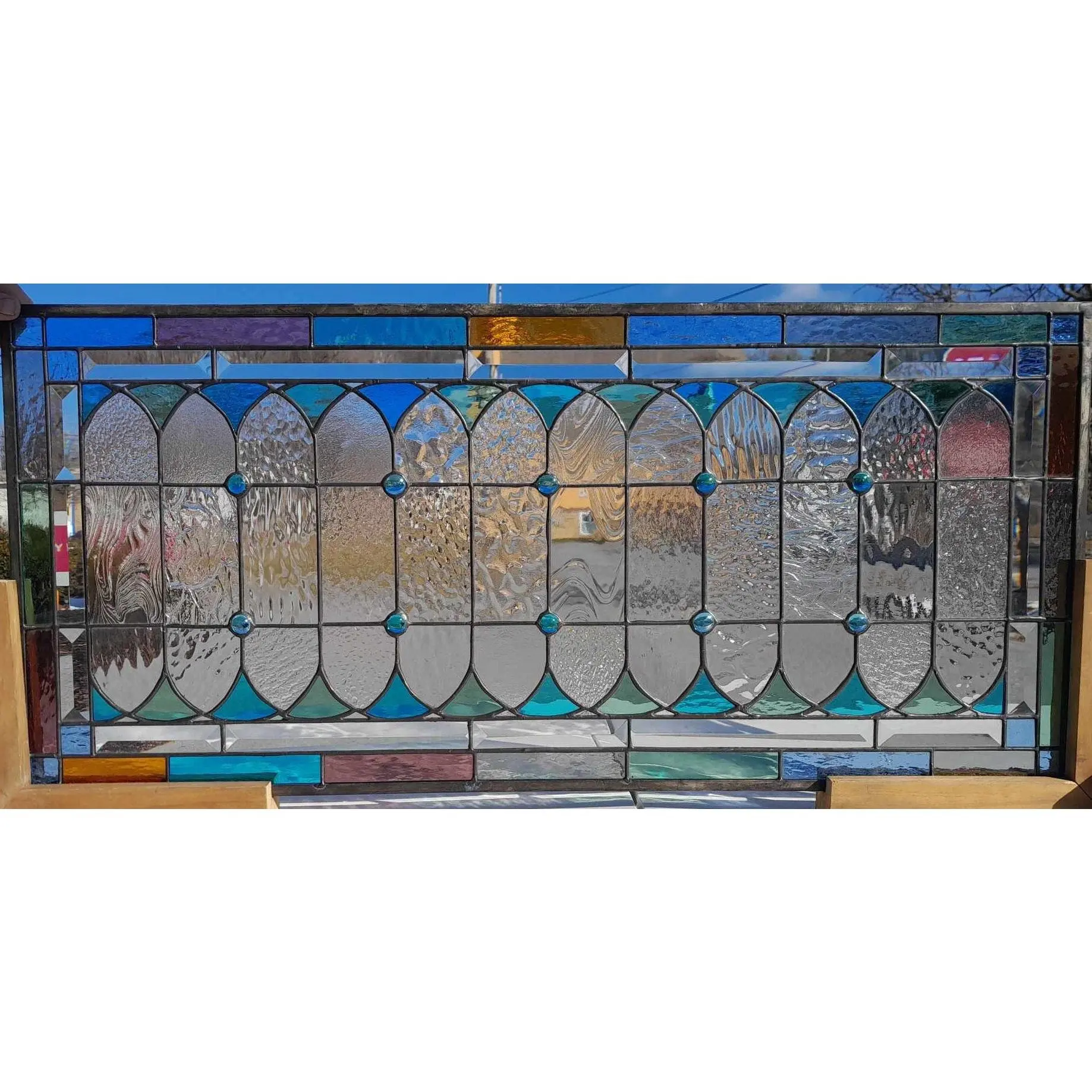 Stained Glass Panel - P-106 Classic Teardrops