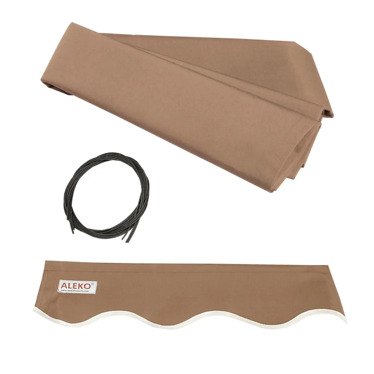 212 MAIN ALEKO FAB10X8SAND31 Retractable Awning Fabric Replacement, 9.4x8 ft Outdoor Car Sunshade, Breathable, Water-Resistant, Easy-to-Install (Sand Color)
