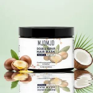MJDMJD Hydrating Hair Mask for Dry, Frizzy & Damaged Hair – Deep Conditioning Keratin Treatment with Argan & Coconut Oils, Collagen & Biotin – Repairing, Anti-Frizz Hair Mask for Women & Men, 13.53fl oz / 400ml