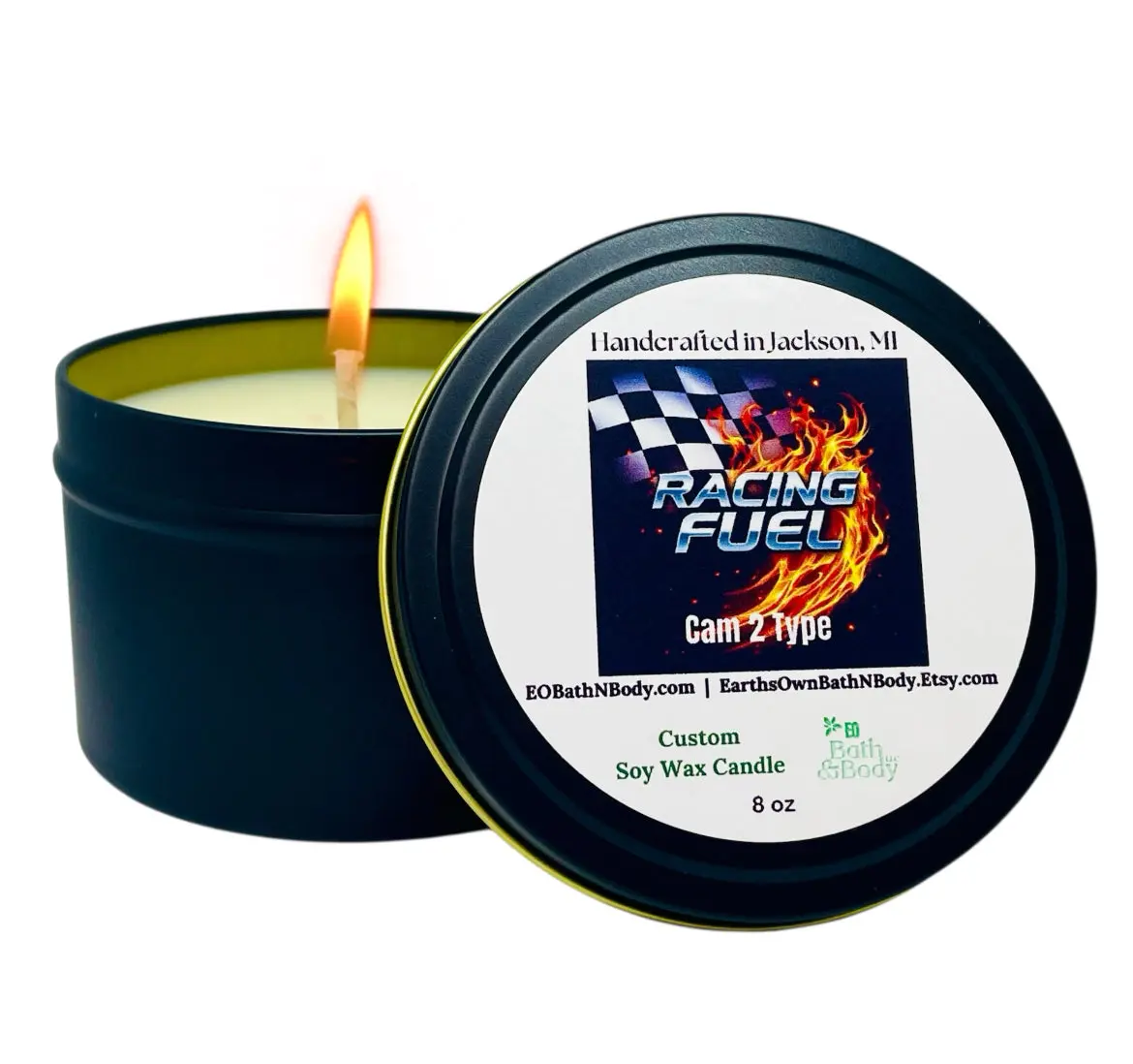 Cam 2 Drag Fuel Type Candle - Choose Size