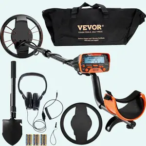 Metal Detector for Adults & Kids, 10 Inch Waterproof Search Coil with LCD Display 7 Modes, Adjustable 41''-52'' Aluminum Stem, DSP Chip Higher Accuracy Gold Detector 10'' Detection Depth