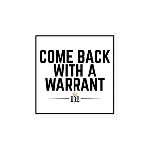 Warrant Sticker