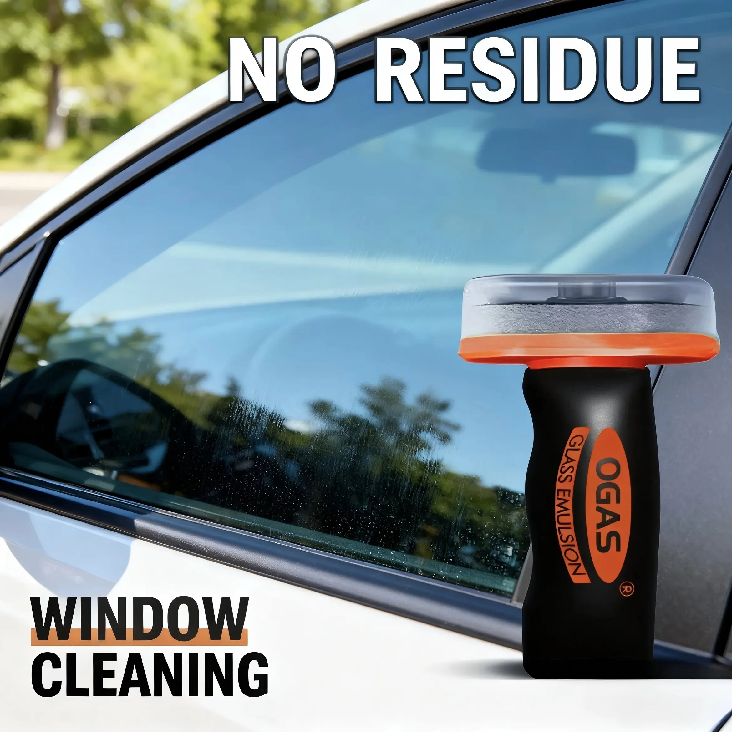 Car Windshield Glass Cleaner Kit - 100ml Emulsion & Brush Board for Automotive Window/Mirror Oil Film Removal, Improves Driving Visibility, Car Care Products, Car Detailing Agent