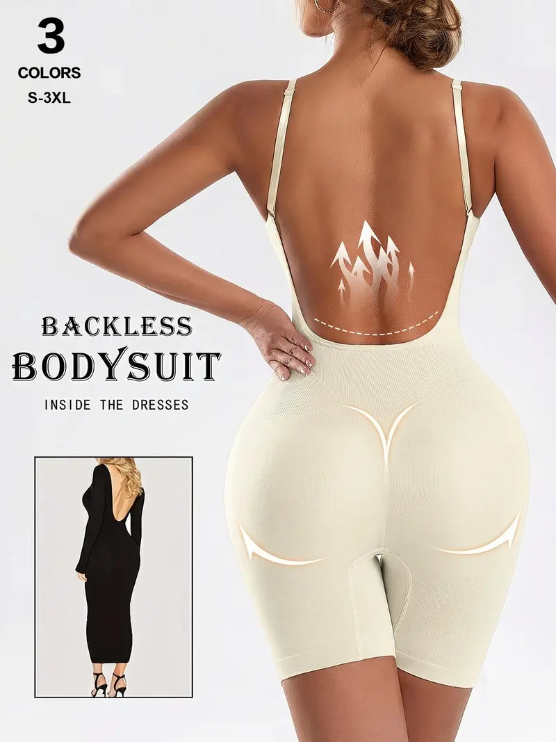 waist trainer for backless dress Satin Backless Flowy Short Dress– Beyazura.com main image 0