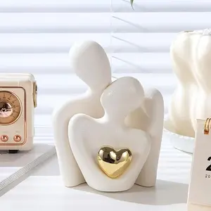 Luxurious Mini Couple Figure Ornament, Desktop Statue, Artistic Desktop Decoration, Elegant Decorative Home Decor, Perfect Gift for Couples, Stylish Table Accessory, Decorative Figurines