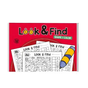 Interactive Find-And-Read Book, 32 Pages Educational Game, Shapes Colors Learning, Focus Improvement, Early Childhood Development, Visual Learning Tools, Preschool Learning Materials