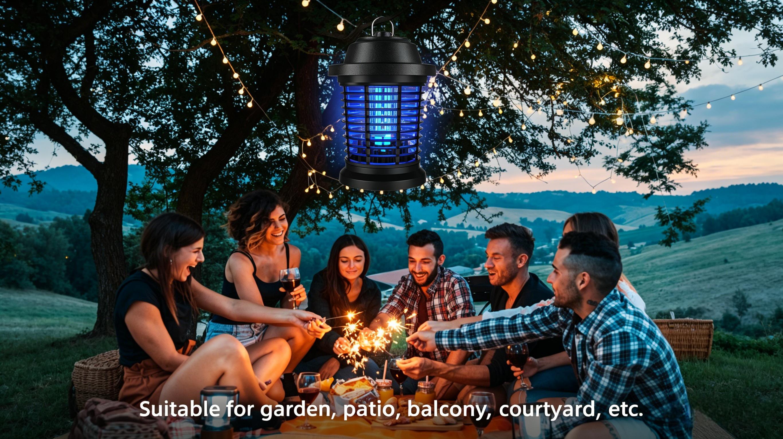 T9 Pro Outdoor Electric Bug Zapper & Mosquito Fly Trap(3-Prong Plug, 90-130V, Durable ABS Housing)