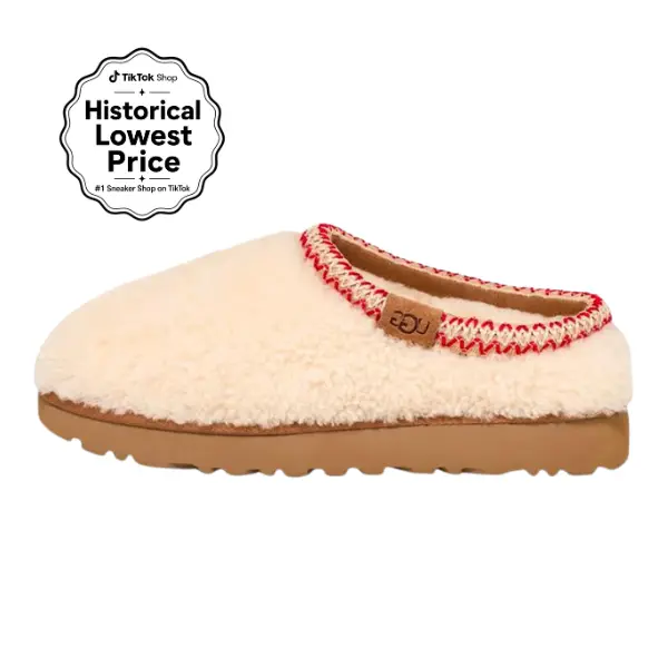UGG Wmns Tasman Slipper 'Maxi Curly - Natural', Women, Shoe, Footwear, Cozy, Indoor, 8 (Us 9-10), Sheepskin, Casual Slip-On, Slippers, 6 (Us 5-6), Runs Large, 7 (Us 7-8)