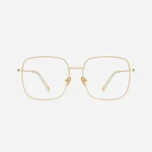 「TIJN-Original-Sterre」Ultra-thin Square Glasses for Women Extremely Lightweight Metallic Frame for Male Female Eyeglasses