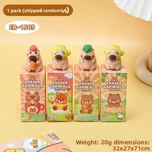 Capybara Blind Box Eraser – Cute capybara-shaped erasers, fun student gift and collectible toy