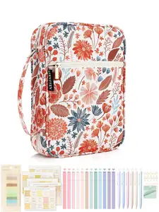 Women's Floral Bible Cover Bag, Single Shoulder Storage Pouch, Stylish Crossbody Shoulder Bag, Fashion Portable Bible & Book Organizer Box, Ideal Gift