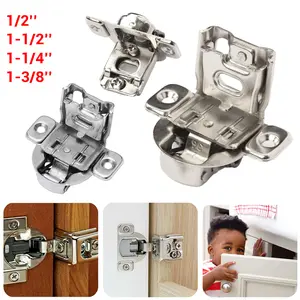 Soft Close Overlay Cabinet Hinges Face Frame 105° Compact Hardware Quiet Closing Fits Kitchen Doors
