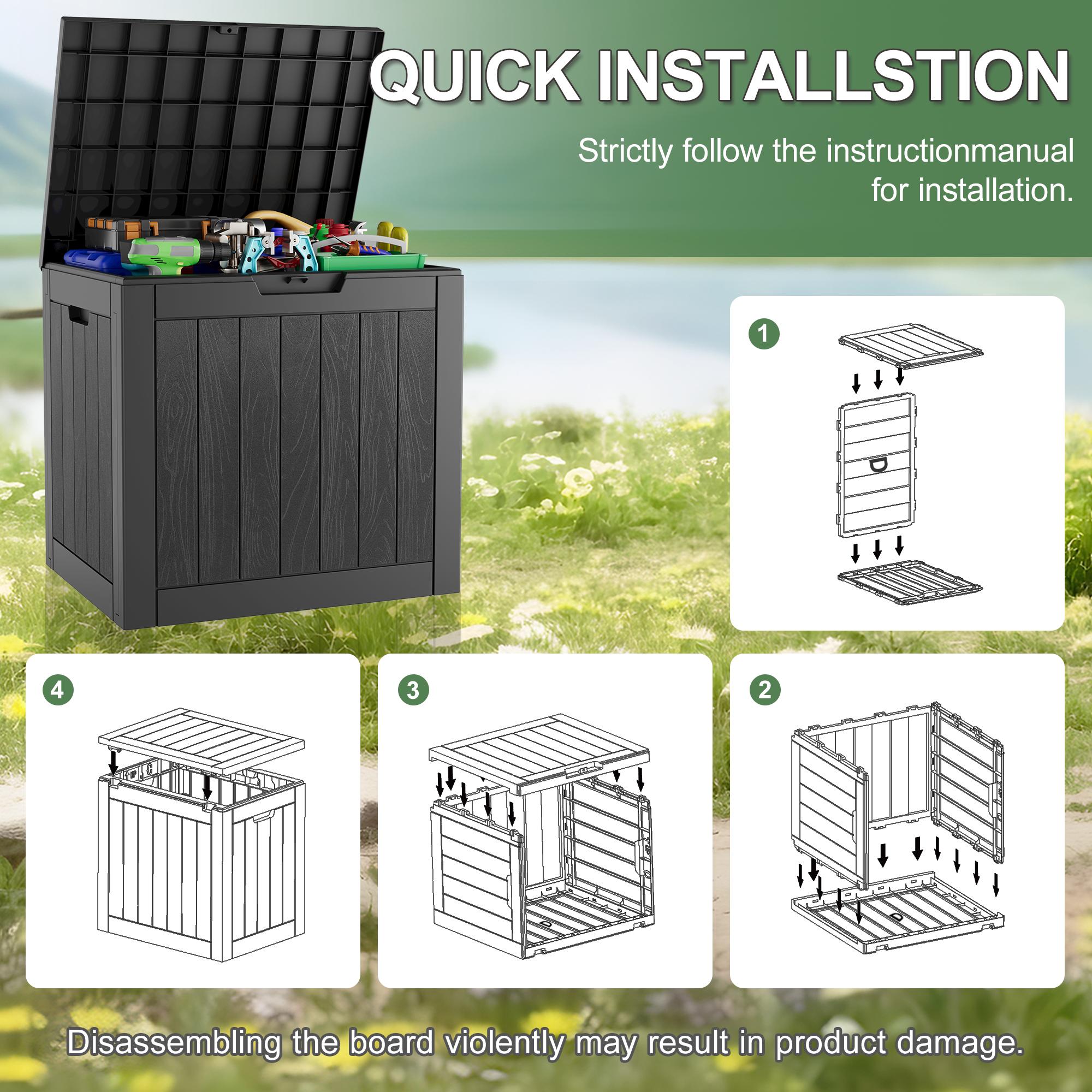 31-Gallon Outdoor Storage Box, Waterproof & UV-Resistant, Perfect for Organizing Patio Furniture, Cushions, Toys, and Tools. Ideal for Patio, Garage, and Deck.Summervibes
