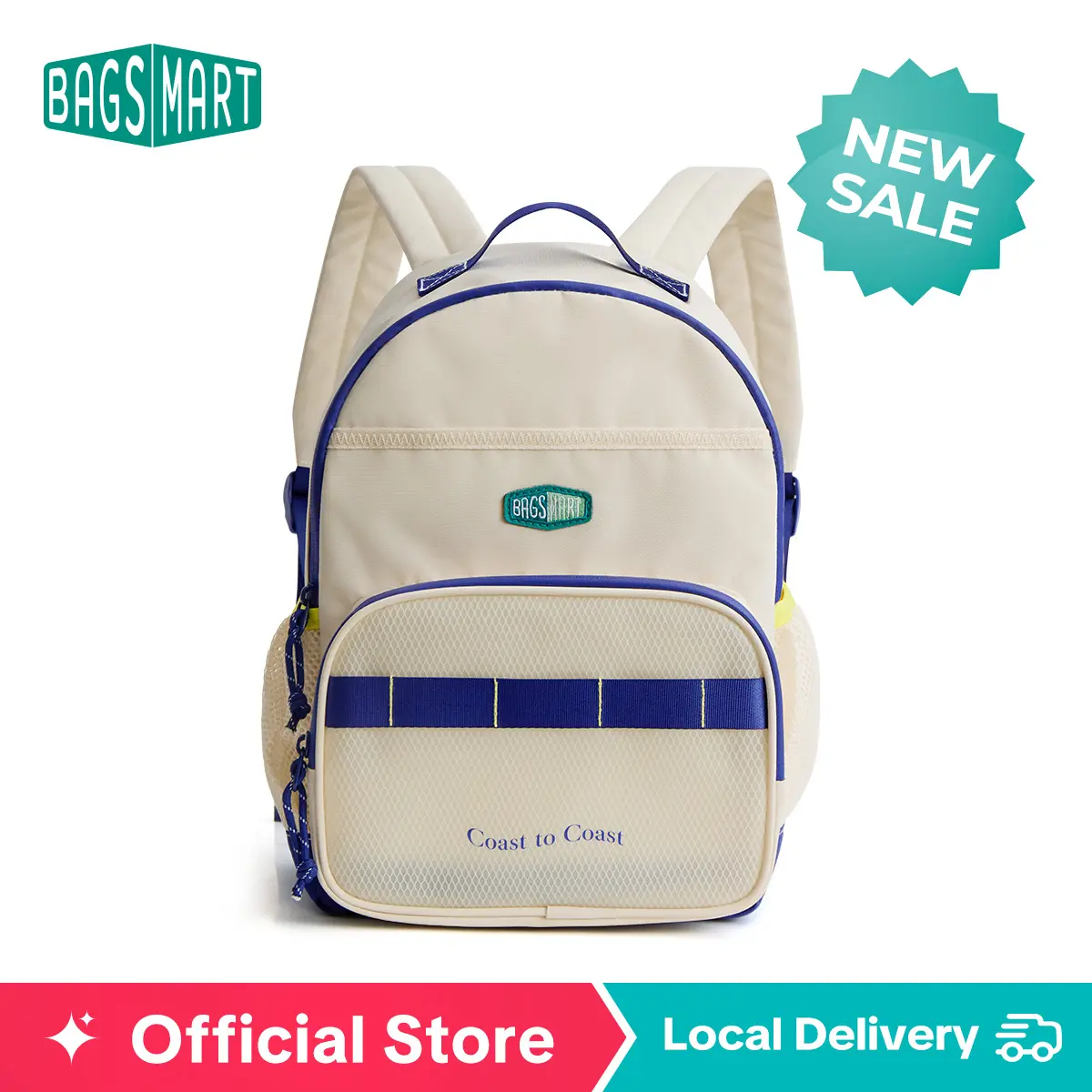 【New In】BAGSMART Coast Kids Backpack - 10L Capacity, Waterproof Compartment, Lightweight & Comfy, Ideal for School & Beach, 9.45"x7.09"x13.39" tiktokshopbacktoschool