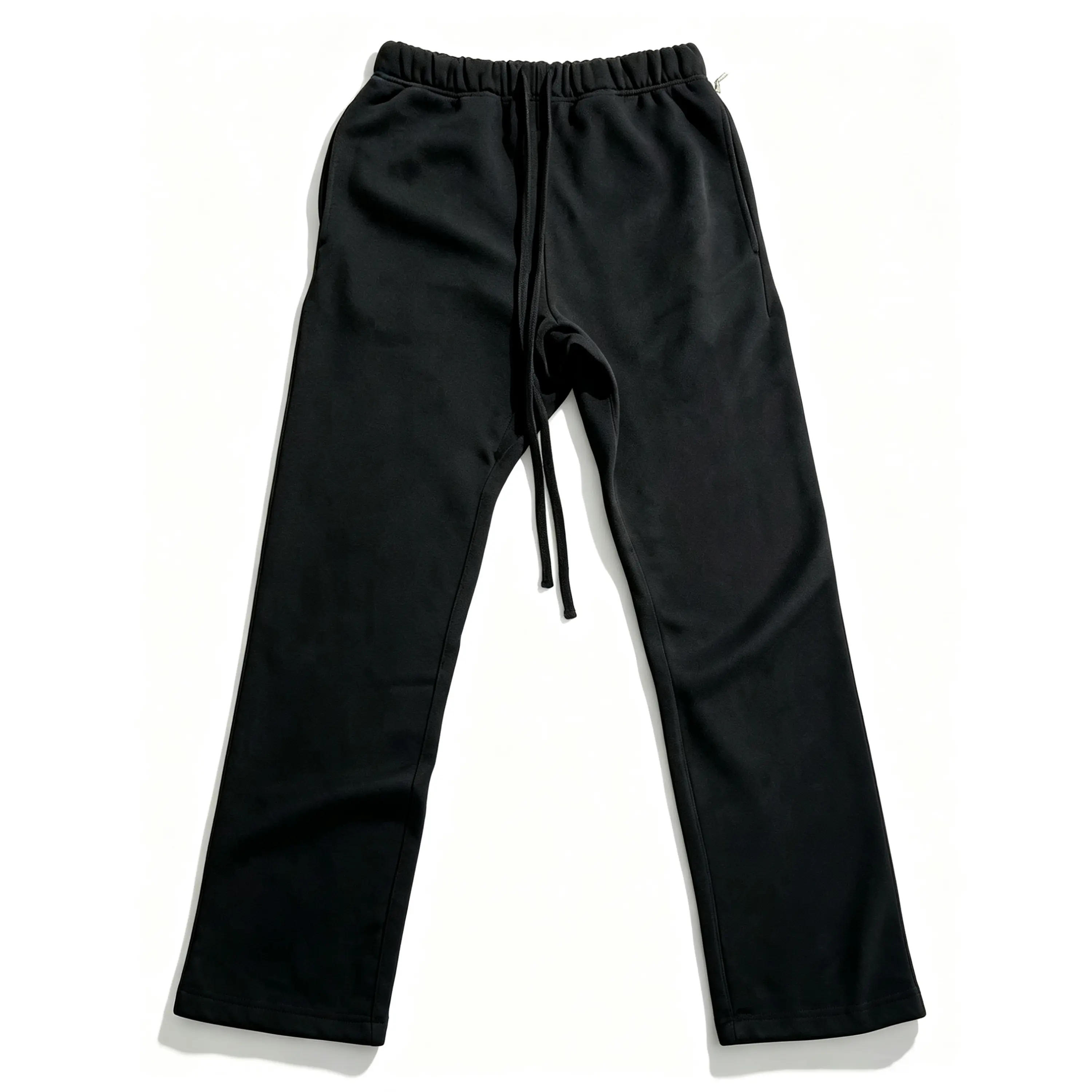 Men's Black Cotton Sweatpants - Casual Loose Joggers, Men's Streetwear Fleece Lounge Pants with Practical Pockets, All-Seasons Comfort Fit Athletic Wear, Gifts for Boyfriends