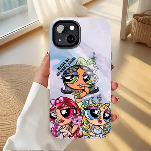 Powerpuff Girls Edgy Cartoon Mobile iPhone Case for iPhone 17 | PBT+TPU Dual - Layer Drop - Resistant Case Compatible with iPhone 17/16/15/14/13/12/11 Pro Max/Plus Durable Protection