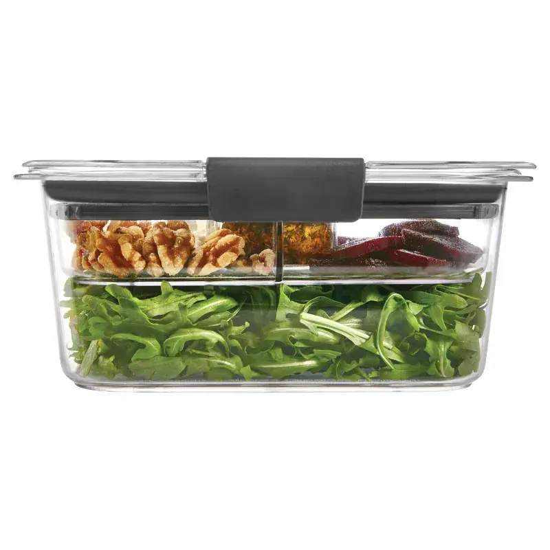 Rubbermaid 4.7 Cup Brilliance Food Storage Container 5pc Set: Clear, Microwave & Dishwasher Safe