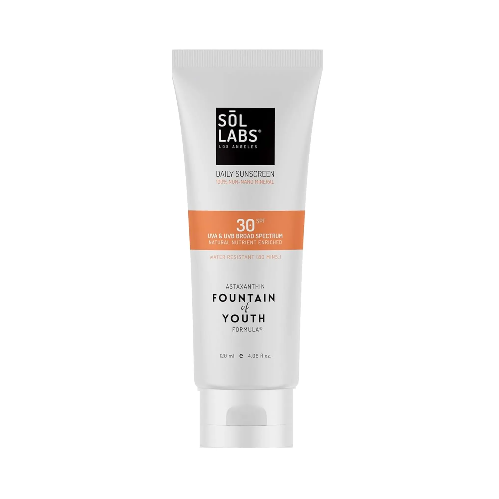 SOL LABS Natural Mineral Facial Sunscreen Lotion with Coconut, Shea, Titanium, SPF 30 Daily Cosmetic Skincare Product