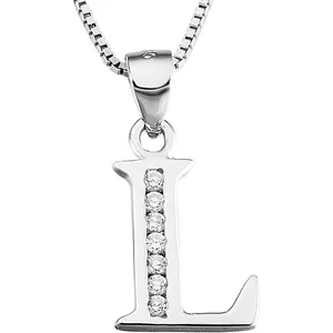 YFN Initial Pendant Necklace Sterling Silver with Cubic Zirconial 26 Letter Alphabet Jewelry Gifts for Women