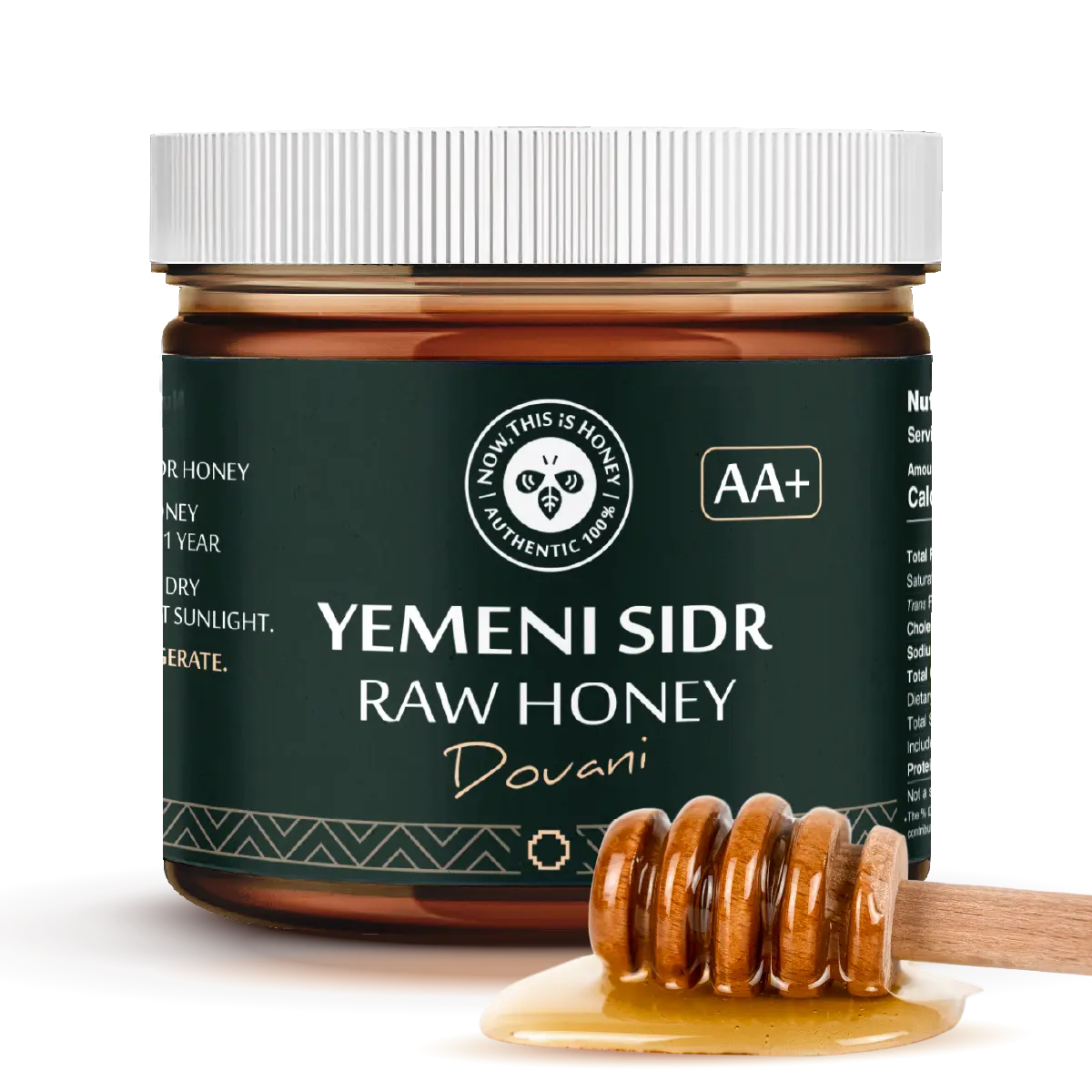 Raw Yemeni Sidr Honey Grade AA+ Royal Premium Honey, Unpasteurized, and Unfiltered - Authentic Douani Sidr Honey