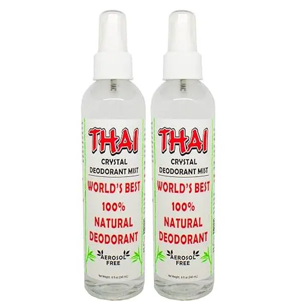 Thai Deodorant Stone Crystal Mist Natural Deodorant Spray 8 oz. Bundle, Pack of 2