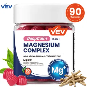 VEV 14-in-1 Magnesium Supplement– with Ashwagandha, L-Theanine, Vitamin D3 & Zinc, 90  Gummies