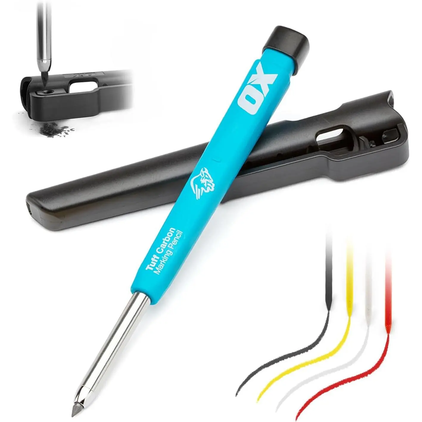 Tools Carpenter Pencils Pro Tuff Carbon Marking Pencil Mechanical Construction Pencil With 4 Leads & Holder & Sharpener Belt Clip -P503210
