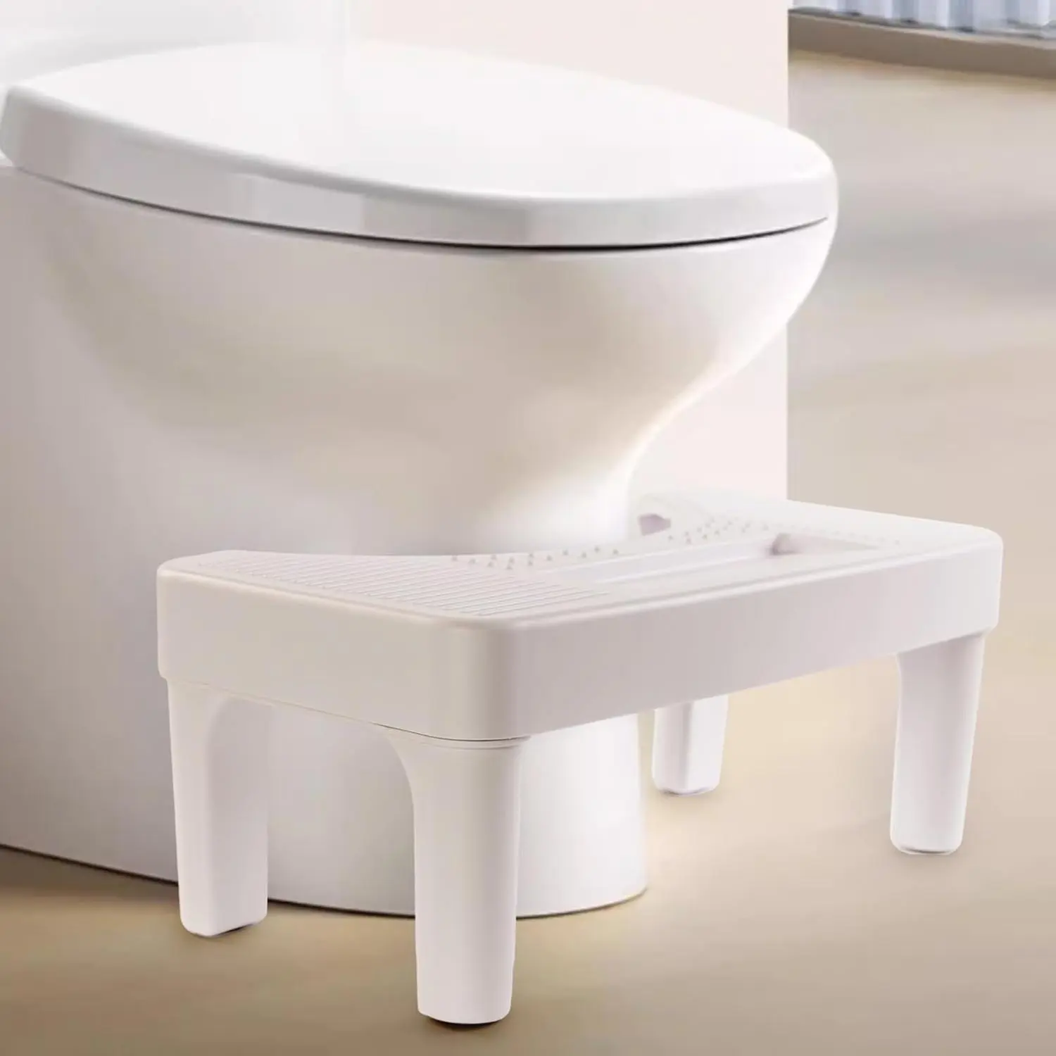 6.7 Inch Toilet Stool for Bathroom,Non-Slip Potty Stool for Pooping,Toilet Step Stool for Adults/Seniors/Kids, Foot Rest Stool, Modern